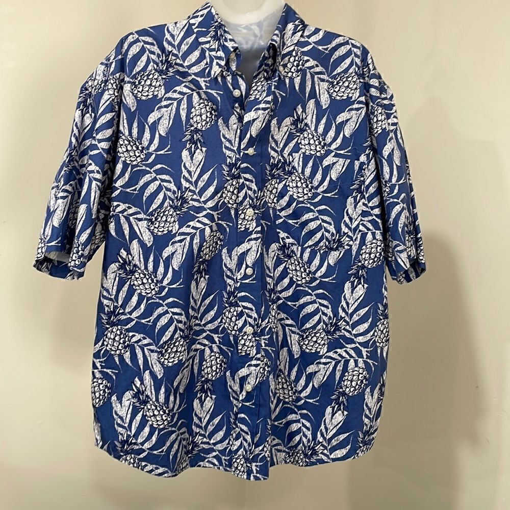 NWOT Natural Issue Wrinkle Free Hawaiian Shirt.  Size L large men's 100% cotton